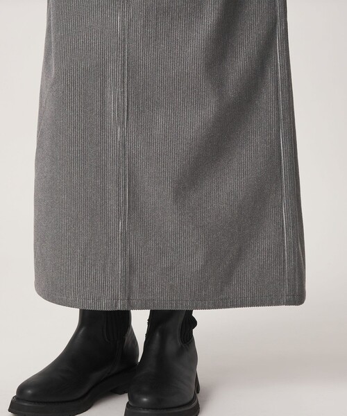 green label relaxing（グリーンレーベルリラクシング）の「［size SHORT/TALLあり］オルマイ コール スカート マシンウォッシャブル ストレッチ（スカート・レディース・ブラック/ライトグレー/オフホワイト/ダークグレー/オリーブ・SHORT/TALL/FREE）」の12枚目の写真