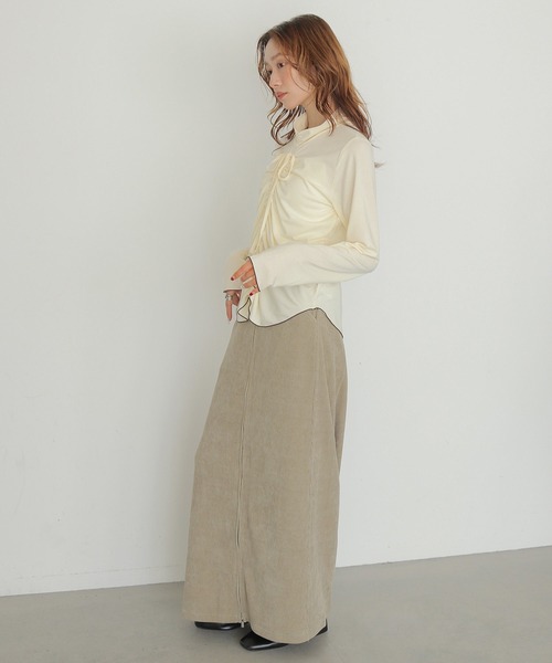 CLEIO(クレイオ)の「【CLEIO】2WAYメロウギャザーカットソー 2WAY MELLOW GATHER CUTSEW(Tシャツ/カットソー・レディース・ブラック/アイボリー・FREE)」の17枚目の写真