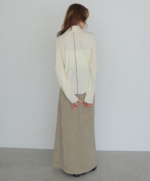 CLEIO(クレイオ)の「【CLEIO】2WAYメロウギャザーカットソー 2WAY MELLOW GATHER CUTSEW(Tシャツ/カットソー・レディース・ブラック/アイボリー・FREE)」の18枚目の写真