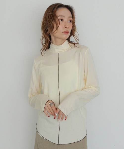 CLEIO(クレイオ)の「【CLEIO】2WAYメロウギャザーカットソー 2WAY MELLOW GATHER CUTSEW(Tシャツ/カットソー・レディース・ブラック/アイボリー・FREE)」の12枚目の写真