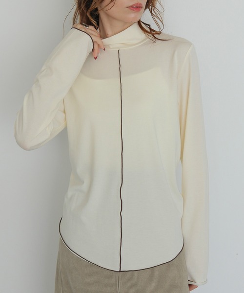 CLEIO(クレイオ)の「【CLEIO】2WAYメロウギャザーカットソー 2WAY MELLOW GATHER CUTSEW(Tシャツ/カットソー・レディース・ブラック/アイボリー・FREE)」の11枚目の写真