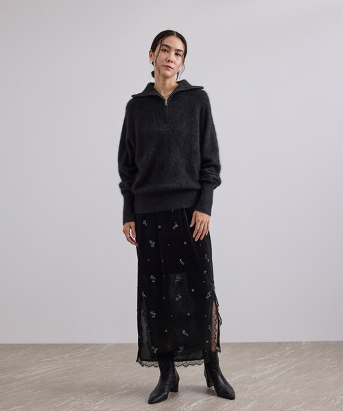 SALON adam et rope'(サロン アダム エ ロペ)の「ビジューメッシュベロアスカート / セットアップ対応(スカート・レディース・ブラック/イエロー系その他5・FREE)」の17枚目の写真