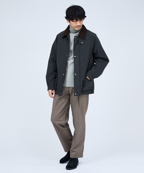 ABAHOUSE GRAY(アバハウスグレイ)の「ナイロンワッシャー ハンティングジャケット(ブルゾン・メンズ・ブラック/カーキ・50/48/46)」の3枚目の写真