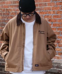 Dickies（ディッキーズ）の「【GENUINE DICKIES ジェニュインディッキーズ】キャンバス&デニム 襟コーデュロイ チェック裏地 ダックワークブルゾン   ワークジャケット（カバーオール）」