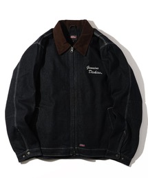 Dickies（ディッキーズ）の「【GENUINE DICKIES ジェニュインディッキーズ】キャンバス&デニム 襟コーデュロイ チェック裏地 ダックワークブルゾン   ワークジャケット（カバーオール）」