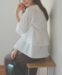 コントゥアリボンニットトップ（シャツ/ブラウス）｜polaura（ポローラ