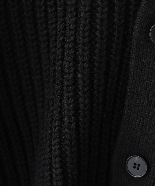 NOMANUAL(NOMANUAL)の「NOMANUAL / ノーマニュアル EASE ROUND NECK CARDIGAN(カーディガン/ボレロ・メンズ・ブラウン/ブラック・LARGE/MEDIUM)」の4枚目の写真