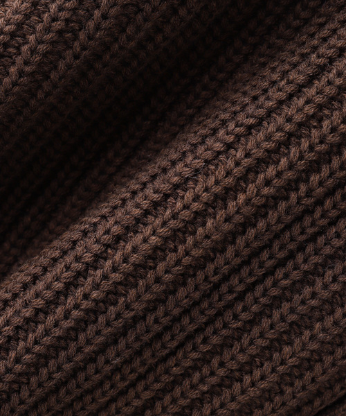NOMANUAL(NOMANUAL)の「NOMANUAL / ノーマニュアル EASE ROUND NECK CARDIGAN(カーディガン/ボレロ・メンズ・ブラウン/ブラック・LARGE/MEDIUM)」の5枚目の写真