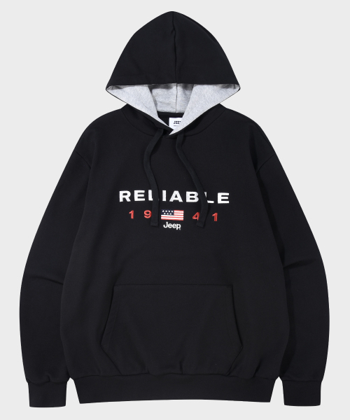 JEEP（ジープ）の「[360g] USA 1941 フードTシャツ (JR5THU839BK)（パーカー・レディース・その他・2XL/LARGE/MEDIUM/X-LARGE/SMALL）」の2枚目の写真