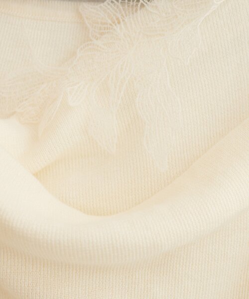 natural couture（ナチュラルクチュール）の「レースデザインドレープニット（ニット/セーター・レディース・ブラック/ブラウン/サックスブルー/ピンク/アイボリー・FREE）」の10枚目の写真