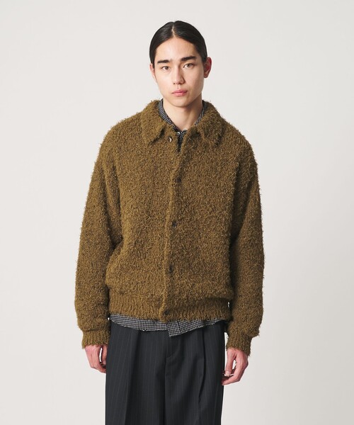 MONKEY TIME(モンキータイム)の「フェザーヤーン ニット ジャケット(ニット/セーター・メンズ・ダークグレー/オリーブ・L/XL/M/S)」の11枚目の写真