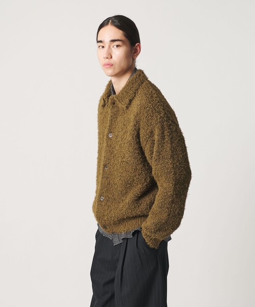 MONKEY TIME(モンキータイム)の「フェザーヤーン ニット ジャケット(ニット/セーター・メンズ・ダークグレー/オリーブ・L/XL/M/S)」の12枚目の写真