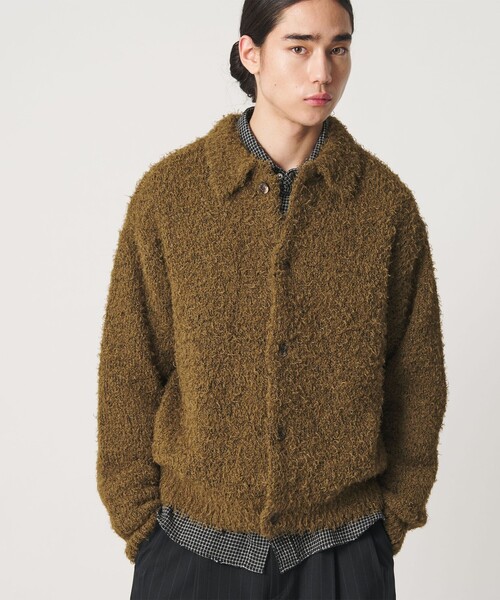 MONKEY TIME(モンキータイム)の「フェザーヤーン ニット ジャケット(ニット/セーター・メンズ・ダークグレー/オリーブ・L/XL/M/S)」の13枚目の写真