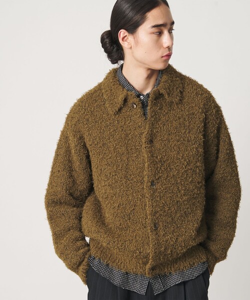 MONKEY TIME(モンキータイム)の「フェザーヤーン ニット ジャケット(ニット/セーター・メンズ・ダークグレー/オリーブ・L/XL/M/S)」の14枚目の写真