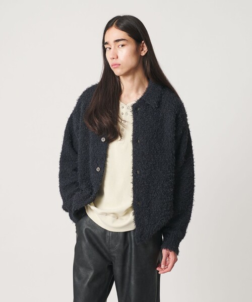 MONKEY TIME(モンキータイム)の「フェザーヤーン ニット ジャケット(ニット/セーター・メンズ・ダークグレー/オリーブ・L/XL/M/S)」の21枚目の写真