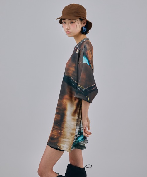 NON TOKYO(ノントーキョー)の「NON TOKYO/ノントーキョー/PRINT RIB BIG T-SHIRTSプリントリブBIG Tシャツ(Tシャツ/カットソー・レディース・その他/その他2/その他1・F)」の7枚目の写真