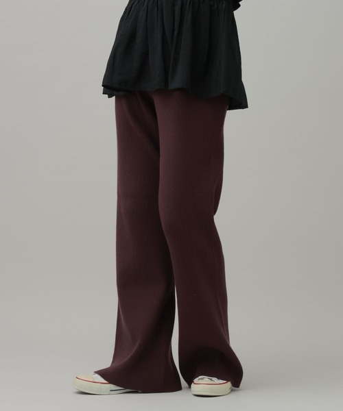 LAKOLE（ラコレ）の「リブニットフレアパンツ / 1076442（その他パンツ・レディース・ブラウン/グレー/ブラック・LARGE/MEDIUM）」の3枚目の写真