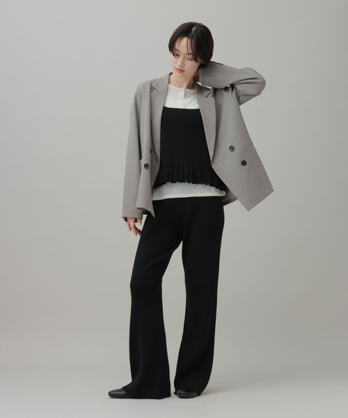 LAKOLE（ラコレ）の「リブニットフレアパンツ / 1076442（その他パンツ・レディース・ブラウン/グレー/ブラック・LARGE/MEDIUM）」の5枚目の写真