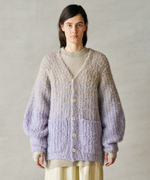 UNFIL（アンフィル）の「UNFIL アンフィル / adult mohair jumbo loop yarn ribbed-knit cardigan アダルトモヘアジャンボループヤーンリブニットカーディガン / WXFL-UW135（カーディガン/ボレロ）」
