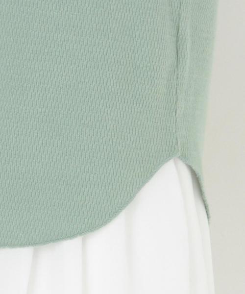 Another Edition（アナザーエディション）の「ハニカムメッシュヘンリーネックTシャツ/ AEBC　ハニカム MESH HLY T◆（Tシャツ/カットソー・レディース・オフホワイト/ブラック/オレンジ系その他/ライム・FREE）」の14枚目の写真