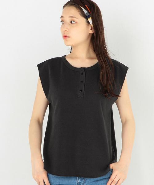 Another Edition（アナザーエディション）の「ハニカムメッシュヘンリーネックTシャツ/ AEBC　ハニカム MESH HLY T◆（Tシャツ/カットソー・レディース・オフホワイト/ブラック/オレンジ系その他/ライム・FREE）」の11枚目の写真