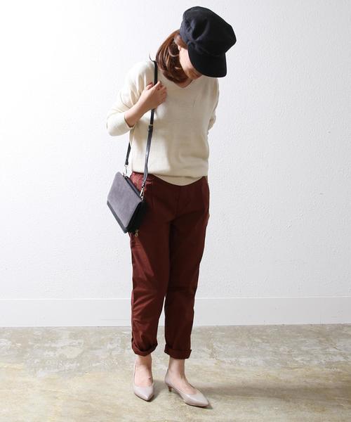 coen（コーエン）の「ストレッチチノパンツ（その他パンツ・レディース・ブラック/ダークブラウン/ベージュ/オリーブ・MEDIUM/LARGE/SMALL）」の11枚目の写真