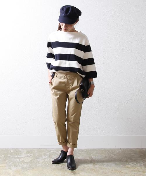 coen（コーエン）の「ストレッチチノパンツ（その他パンツ・レディース・ブラック/ダークブラウン/ベージュ/オリーブ・MEDIUM/LARGE/SMALL）」の5枚目の写真