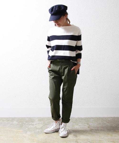 coen（コーエン）の「ストレッチチノパンツ（その他パンツ・レディース・ブラック/ダークブラウン/ベージュ/オリーブ・MEDIUM/LARGE/SMALL）」の6枚目の写真