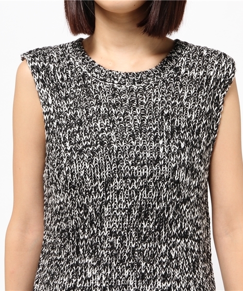 MOUSSY（マウジー）の「HL SLEEVELESS KNITTED LONG TOP（タンクトップ・レディース・ブラック系その他/ブラック・FREE）」の10枚目の写真