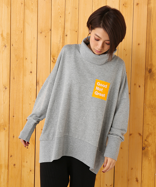 RODEO CROWNS WIDE BOWL（ロデオクラウンズワイドボウル）の「タートルネック スウェット（Tシャツ/カットソー・レディース・トップグレー/ブルー/ホワイト・FREE）」の2枚目の写真