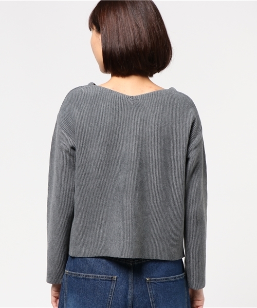 laboratory work（ラボラトリーワーク）の「4者混タック編みプルオーバー（ニット/セーター・レディース・ネイビー/ブラック/杢グレー・MEDIUM）」の5枚目の写真