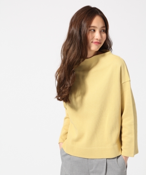 GLOBAL WORK(グローバルワーク)の「Wフェイスボトルワイドプルオーバー/745591(Tシャツ/カットソー・レディース・ライトイエロー/ライトブルー/ホワイト/レッド/オフホワイト・MEDIUM/LARGE/SMALL)」の4枚目の写真