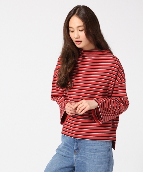 GLOBAL WORK(グローバルワーク)の「Wフェイスボトルワイドプルオーバー/745591(Tシャツ/カットソー・レディース・ライトイエロー/ライトブルー/ホワイト/レッド/オフホワイト・MEDIUM/LARGE/SMALL)」の5枚目の写真