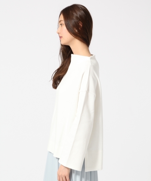 GLOBAL WORK(グローバルワーク)の「Wフェイスボトルワイドプルオーバー/745591(Tシャツ/カットソー・レディース・ライトイエロー/ライトブルー/ホワイト/レッド/オフホワイト・MEDIUM/LARGE/SMALL)」の10枚目の写真