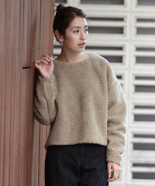 BEAUTY&YOUTH UNITED ARROWS（ビューティーアンドユースユナイテッドアローズ）の「BY∴ ボアバックジッププルオーバー ◆（その他トップス・レディース・ベージュ/ネイビー/オレンジ・FREE）」の18枚目の写真