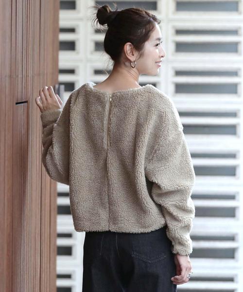 BEAUTY&YOUTH UNITED ARROWS（ビューティーアンドユースユナイテッドアローズ）の「BY∴ ボアバックジッププルオーバー ◆（その他トップス・レディース・ベージュ/ネイビー/オレンジ・FREE）」の19枚目の写真