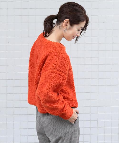 BEAUTY&YOUTH UNITED ARROWS（ビューティーアンドユースユナイテッドアローズ）の「BY∴ ボアバックジッププルオーバー ◆（その他トップス・レディース・ベージュ/ネイビー/オレンジ・FREE）」の20枚目の写真