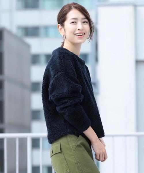 BEAUTY&YOUTH UNITED ARROWS（ビューティーアンドユースユナイテッドアローズ）の「BY∴ ボアバックジッププルオーバー ◆（その他トップス・レディース・ベージュ/ネイビー/オレンジ・FREE）」の21枚目の写真