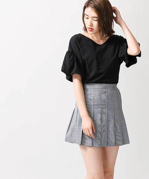 WEGO（ウィゴー）の「WEGO/チェックプリーツミニスカート（スカート・レディース・ベージュ系その他2/ブラウン系その他/ブラック系その他2/グレー系その他・SMALL/MEDIUM）」の3枚目の写真