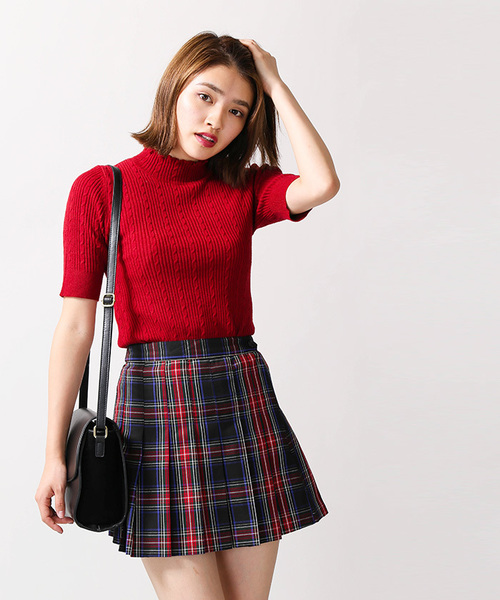 WEGO（ウィゴー）の「WEGO/チェックプリーツミニスカート（スカート・レディース・ベージュ系その他2/ブラウン系その他/ブラック系その他2/グレー系その他・SMALL/MEDIUM）」の15枚目の写真