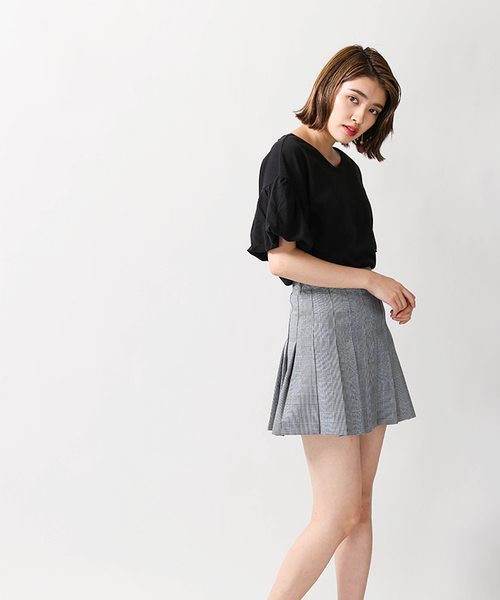 WEGO（ウィゴー）の「WEGO/チェックプリーツミニスカート（スカート・レディース・ベージュ系その他2/ブラウン系その他/ブラック系その他2/グレー系その他・SMALL/MEDIUM）」の16枚目の写真