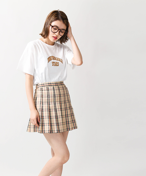 WEGO（ウィゴー）の「WEGO/チェックプリーツミニスカート（スカート・レディース・ベージュ系その他2/ブラウン系その他/ブラック系その他2/グレー系その他・SMALL/MEDIUM）」の18枚目の写真