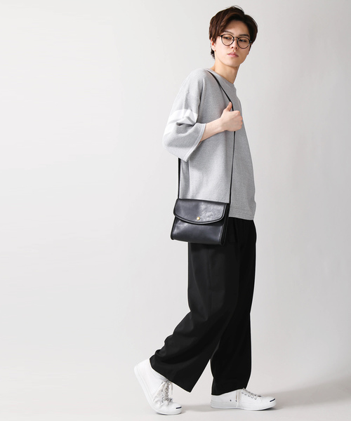 WEGO（ウィゴー）の「WEGO/フラップレトロサコッシュ（ショルダーバッグ・メンズ・ブラック/ブラウン・FREE）」の11枚目の写真