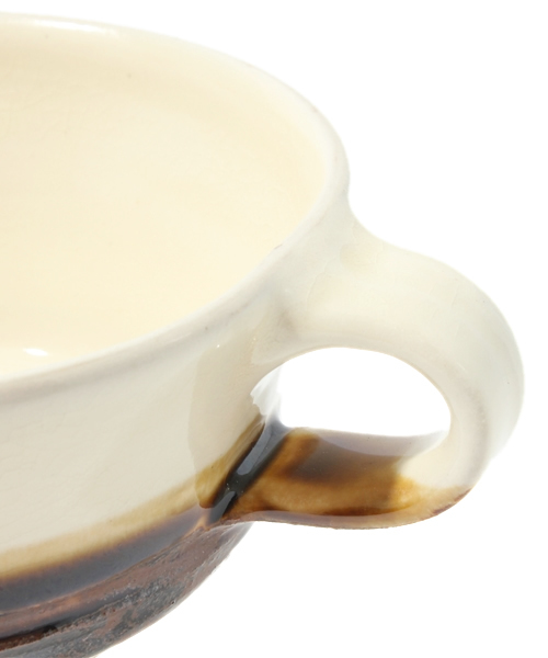 出西窯クリーム色 蓋付きスープ椀 陶器製 出西窯クリーム色 蓋付きスープ椀 陶器製 LIVETART