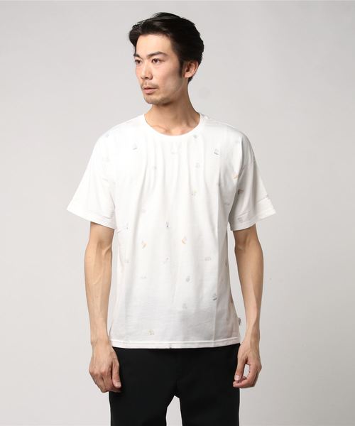 gym master(ジムマスター)の「gym master/ジムマスター ハッピーペイントTEE(Tシャツ/カットソー・メンズ・その他1/その他2/その他3/ホワイト/その他4/オレンジ・LARGE/MEDIUM)」の2枚目の写真