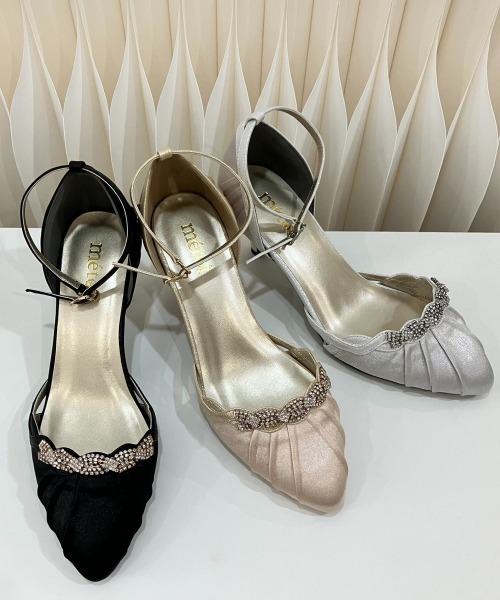 Cupid Heart（キューピッドハート）の「【Cupid Heart】結婚式パンプス ラインストーンセパレートパンプス（パンプス・レディース・シルバー/ベージュ/ブラック・L/M/S/LL）」の18枚目の写真