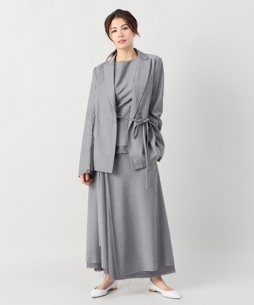 MIHARAYASUHIRO（ミハラヤスヒロ）の「mihara stripe skirt stylept（その他パンツ・レディース・チャコールグレー/ネイビー・SMALL/MEDIUM）」の3枚目の写真