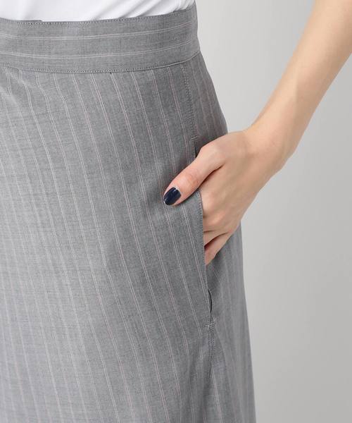 MIHARAYASUHIRO（ミハラヤスヒロ）の「mihara stripe skirt stylept（その他パンツ・レディース・チャコールグレー/ネイビー・SMALL/MEDIUM）」の7枚目の写真