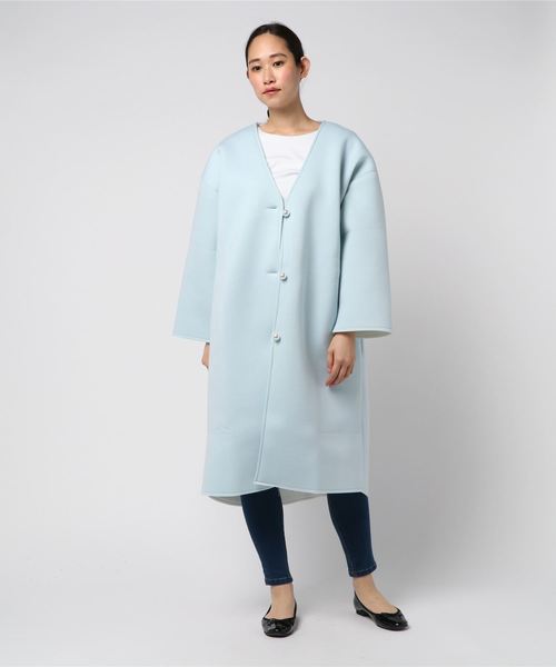 M y u（ミュー）の「ボンディング素材♪パールボタン付きスプリング