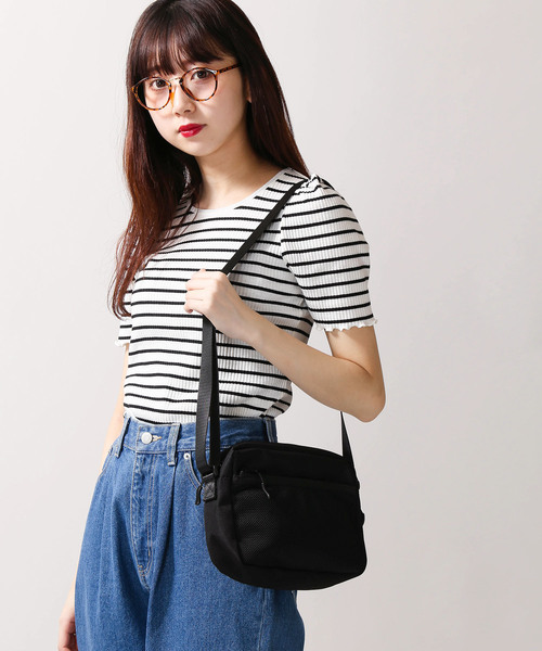 WEGO（ウィゴー）の「WEGO/スクエアミニショルダーバッグ（ショルダーバッグ・メンズ・ブラック/ブラック系その他/ホワイト系その他・FREE）」の13枚目の写真